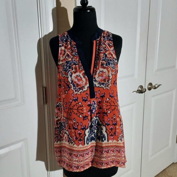 ANTHROPOLOGIE by VANSSA VIRGINIA 'Finn' Sleeveless Silk Tunic Tank Top - Picture 2 of 6